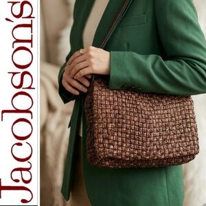 Jacobson's Italy Leather Trim Crossbody